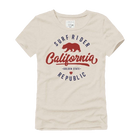 California Short Sleeves Tee - Cream