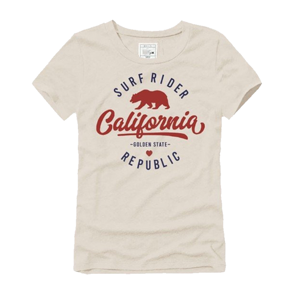 California Short Sleeves Tee - Cream