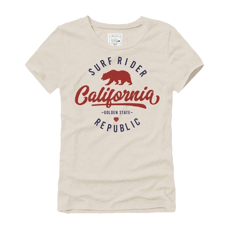 California Short Sleeves Tee - Cream