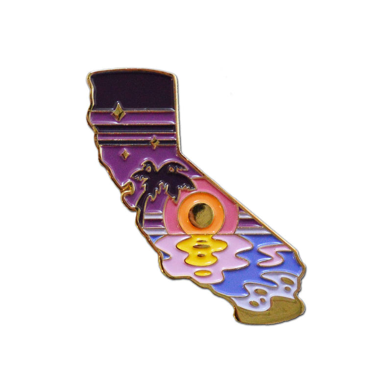 SF Mercantile CA Retro Sunset Enamel Pin