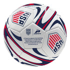 Soccer ball with USA branding on a white background