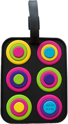 Circles Black Luggage Tag Front