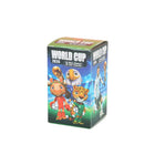 Box of World Cup 2026 figurines with colorful designs on a gradient background