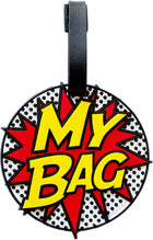 Comic Book My Bag Luggage Tag Front