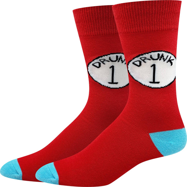 Sock Harbor Drunk 1 Socks: Red