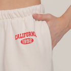 Waist Band with Drawstring Printed Detail Sweatpants - Buttercream Logo