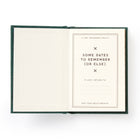 Open book with text on a white background