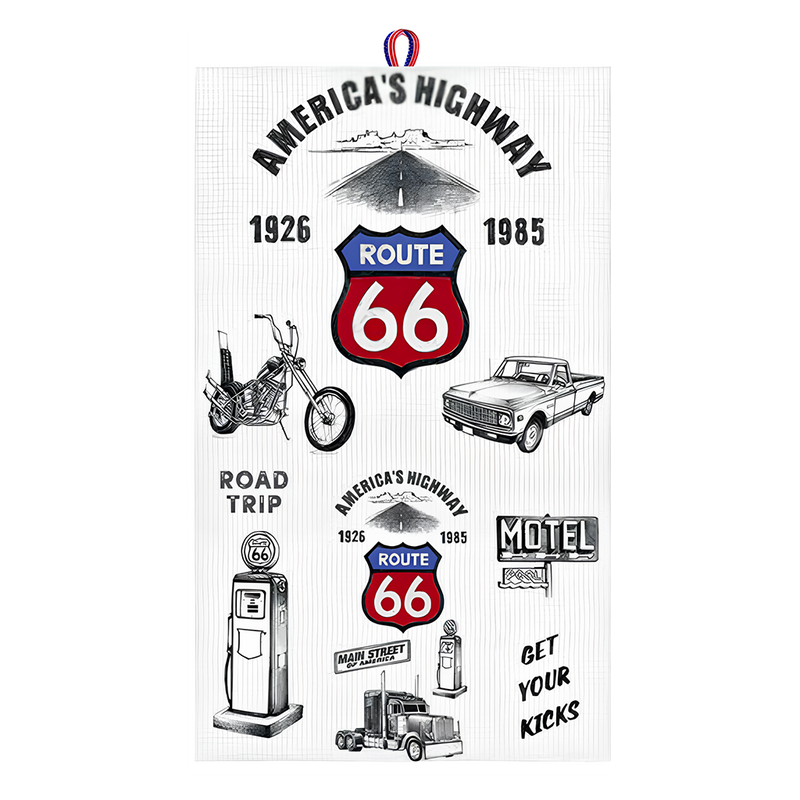 Kitchen Chic LA Kitchen Towel Route 66 spread