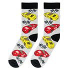 Crazy Socks Men's Crew Folded - Racing Cars