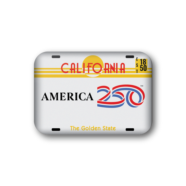 California White 250 License Magnet
