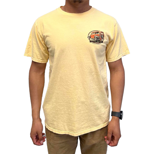 Santa Monica Reshaped Woody Ringspun Tee - Butter (Front)