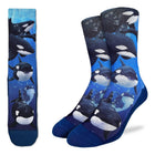 Men's Pod of Orcas Socks: Shoe Size 8-13