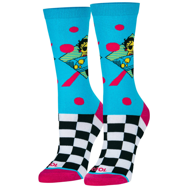 Cool Socks  Women's Crew Folded - Betty Boop New Wave