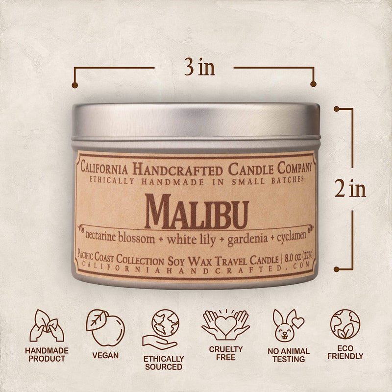 ﻿Malibu Soy Travel Candle - Nectarine Blossom Floral