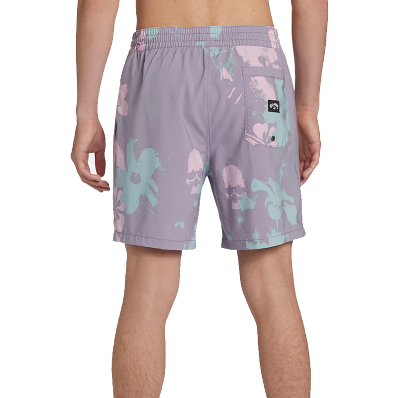 Billabong Sundays Layback 17" Elastic Waist Shorts - Purple Ash