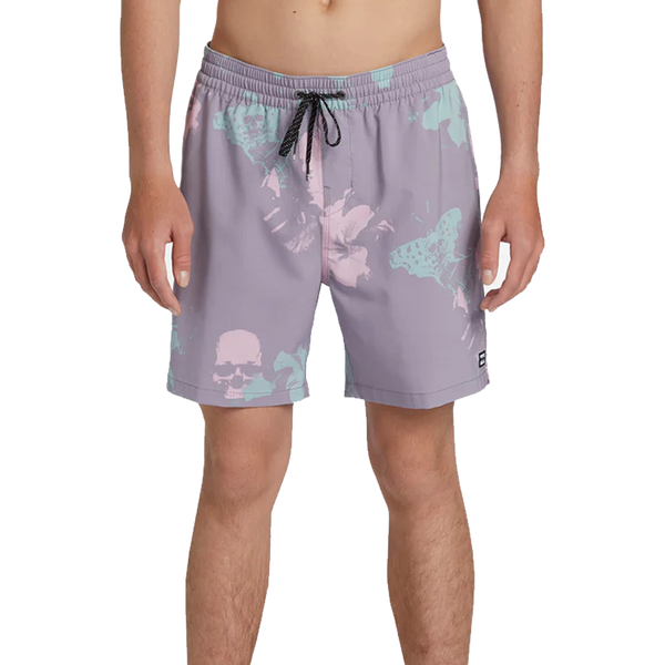 Billabong Sundays Layback 17" Elastic Waist Shorts - Purple Ash