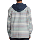 Billabong Baja Hooded Long Sleeve Flannel Shirt - Slate Blue back