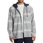 Billabong Baja Hooded Long Sleeve Flannel Shirt - Slate Blue Front