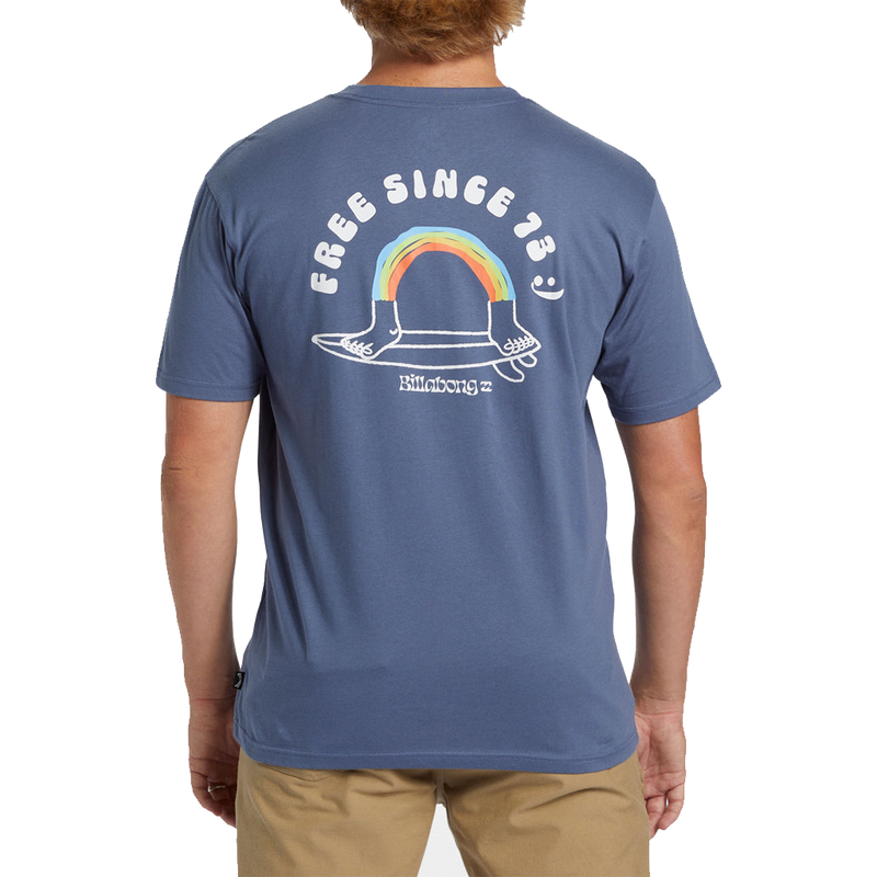 Billabong Funghi Pocket T-shirt - Slate Blue (Back)