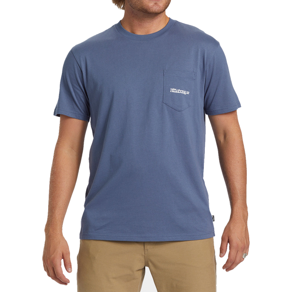 Billabong Funghi Pocket T-shirt - Slate Blue (Front)