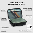 Stanley All Day Mini Lunch Box 4.2QT - Black showing contents on a light gray background