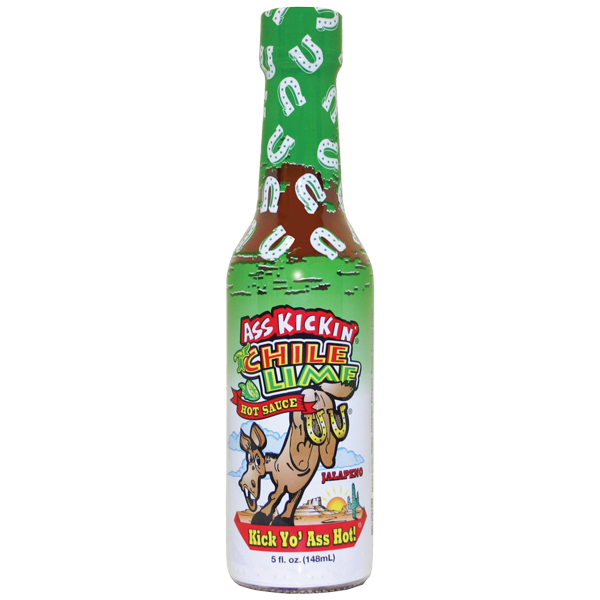 Ass Kickin’ Chile Lime Hot Sauce Bottle