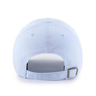 Light blue baseball cap on a white background