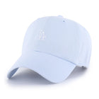 A light blue baseball cap with a white embroidered 'LA' logo on the front, displayed on a clean white background.