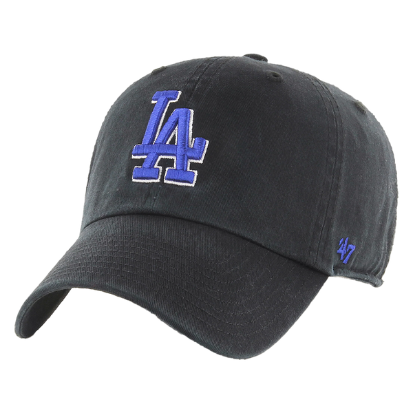 LA Dodgers Black 47 Clean Up No Loop Label Front