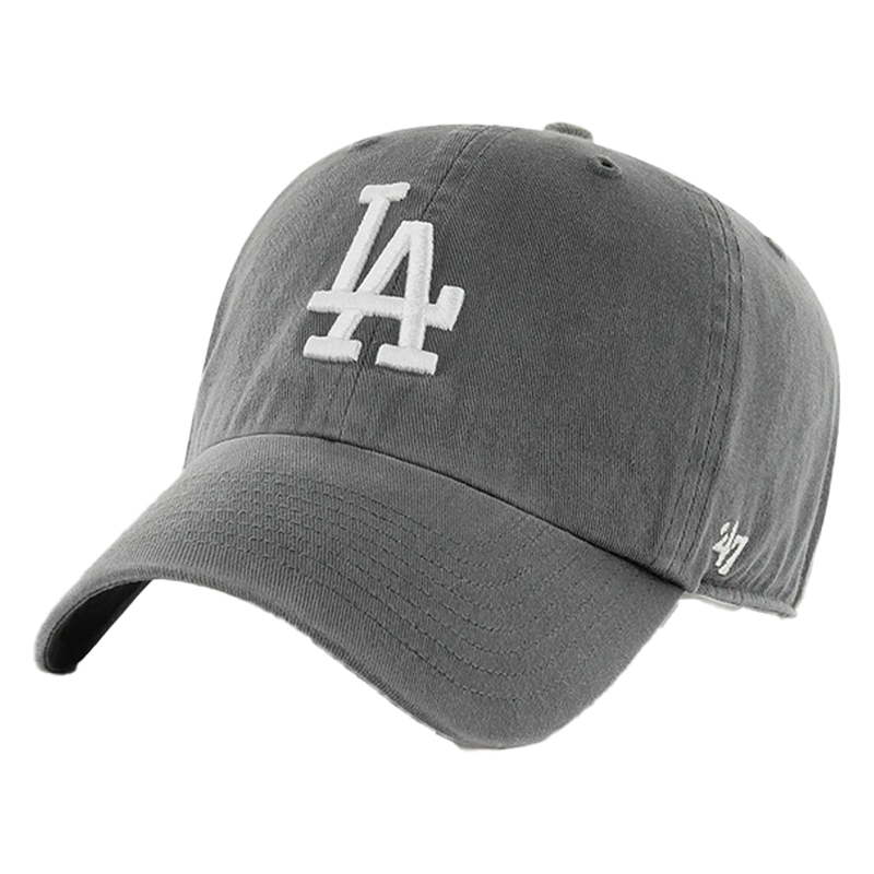 LA Dodgers Charcoal 47 Clean Up No Loop Label Front