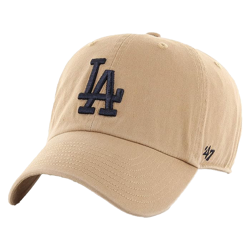 LA Dodgers Khaki 47 Clean Up No Loop Label Front