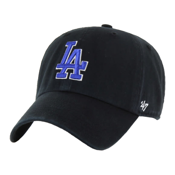 LA Dodgers Black with Blue Logo 47 Clean Up