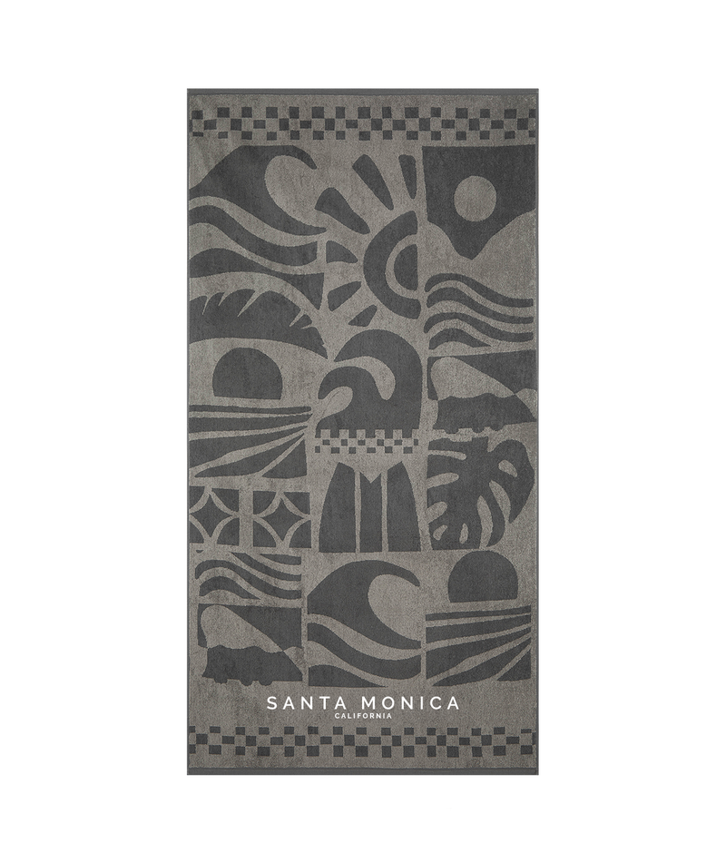 Santa Monica Pacific Icons Beach Towel