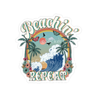 Sticker Cabana Beachin Wave Flowers PalmTrees