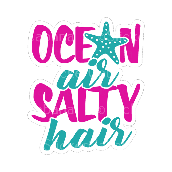 Sticker Cabana Ocean Air Salty Hair