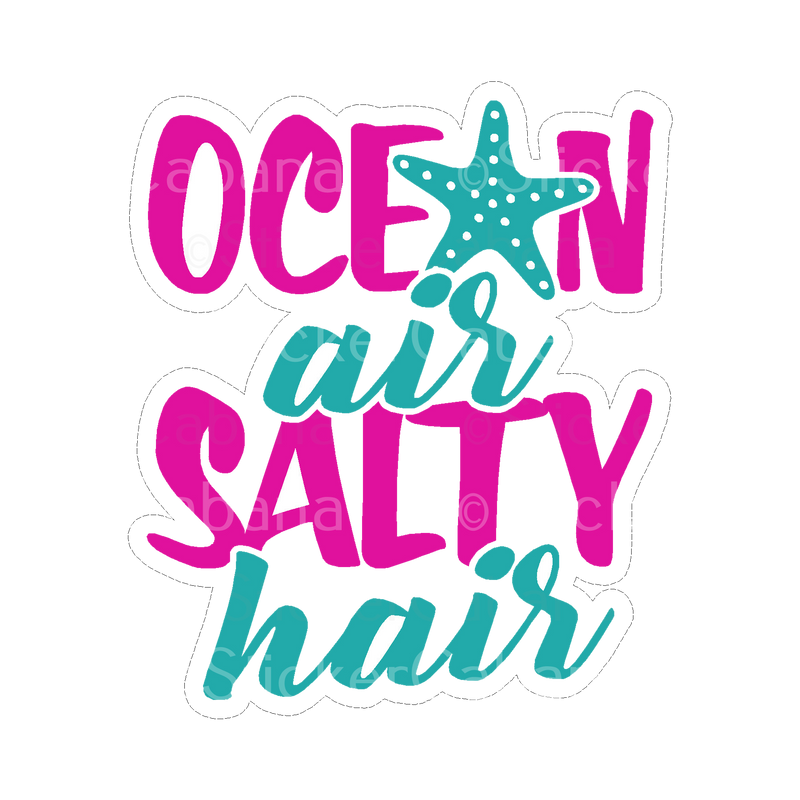 Sticker Cabana Ocean Air Salty Hair