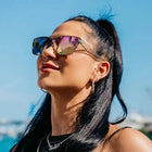Model wearing Blenders - Mave X2 Mojave