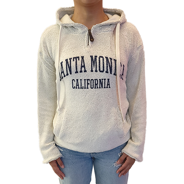 Santa Monica BLT 1/4 Zip Hood - Granite (Front)