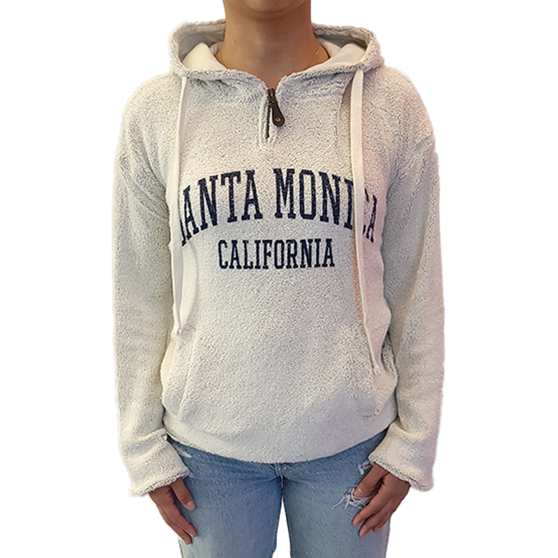 Santa Monica BLT 1/4 Zip Hood - Granite (Front)