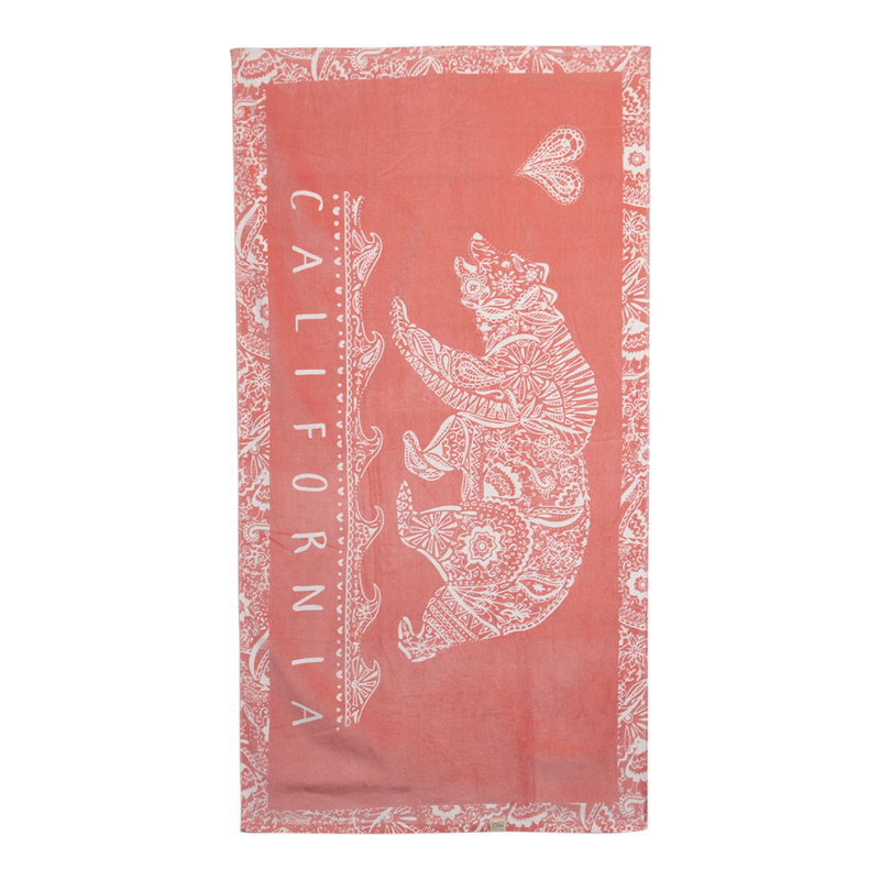 California Bear Beach Towel