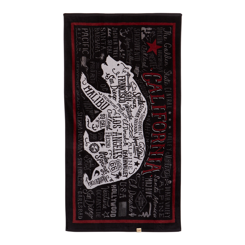 California Bear Beach Towel