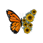 Sticker Cabana BS Orange Butterfly with Sunflower