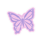 Sticker Cabana Pink And Purple Butterfly