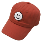 Washed Sherpa Happy Face Baseball Cap - Baked Clay