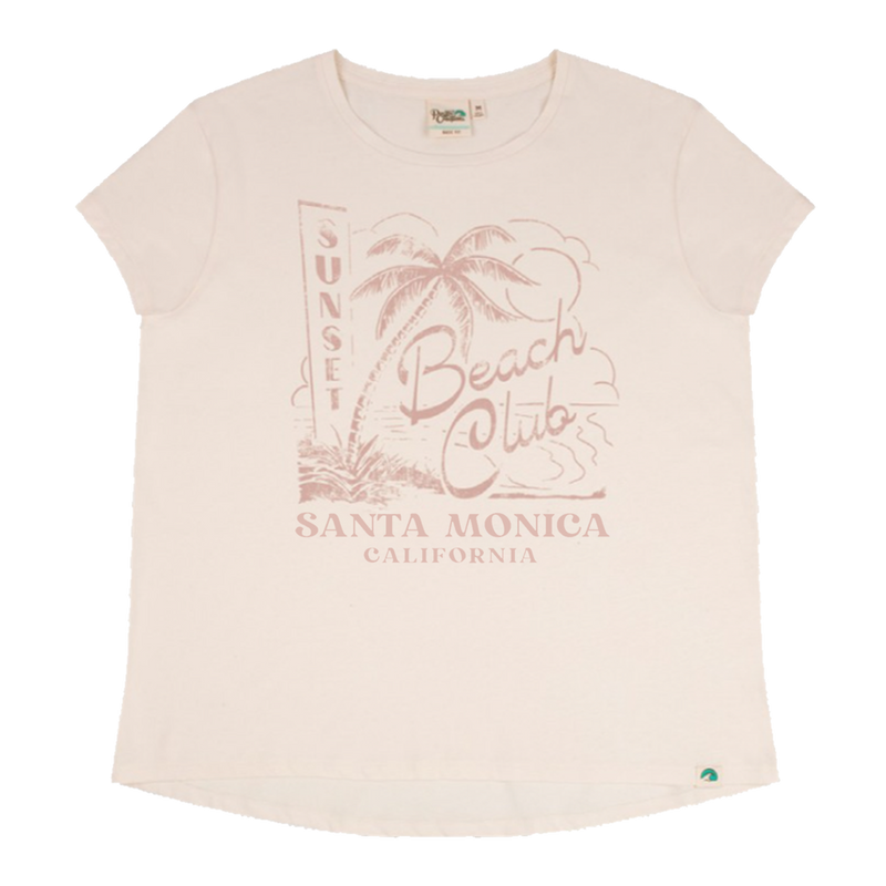 Santa Monica Beach Club Women's Tee - Ivory