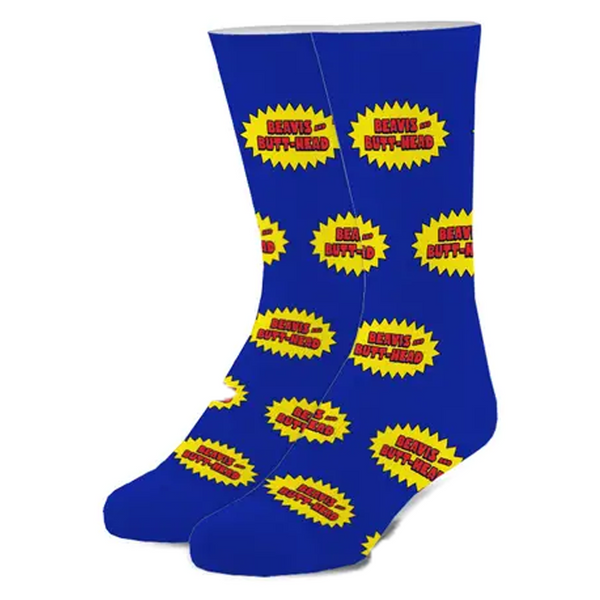 Crazy Socks - Mens Crew Folded - Beavis & Butthead