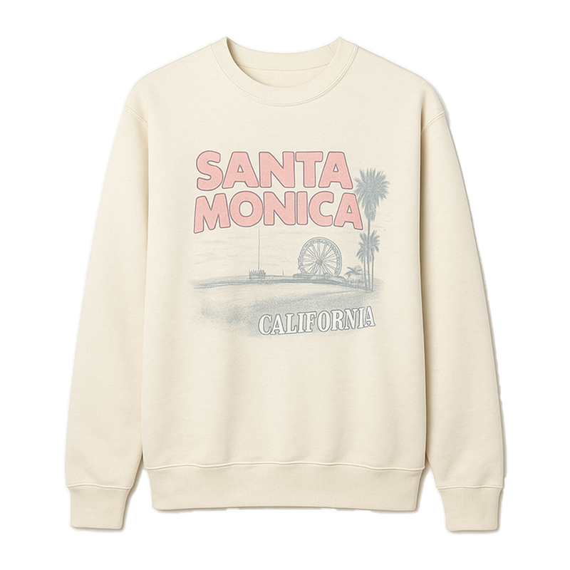 Best of Times Santa Monica Pier Puff Fleece