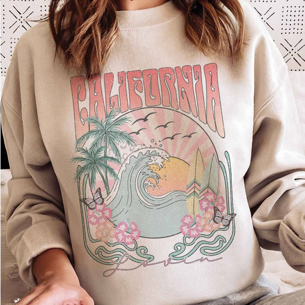 Blume & Co. California Lovin Sand Graphic Sweatshirt