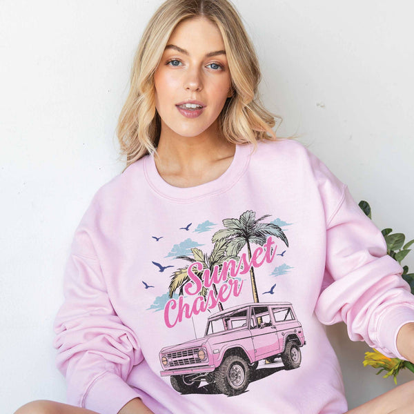 Blume & Co. Sunset Chaser Pink Graphic Sweatshirt