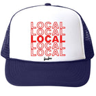 Bubu Local Trucker Hat - White/Navy (Front)